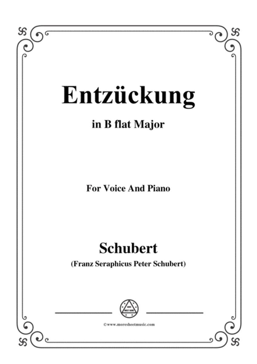 Schubert-Entzückung,in B flat Major,for Voice&Piano image number null