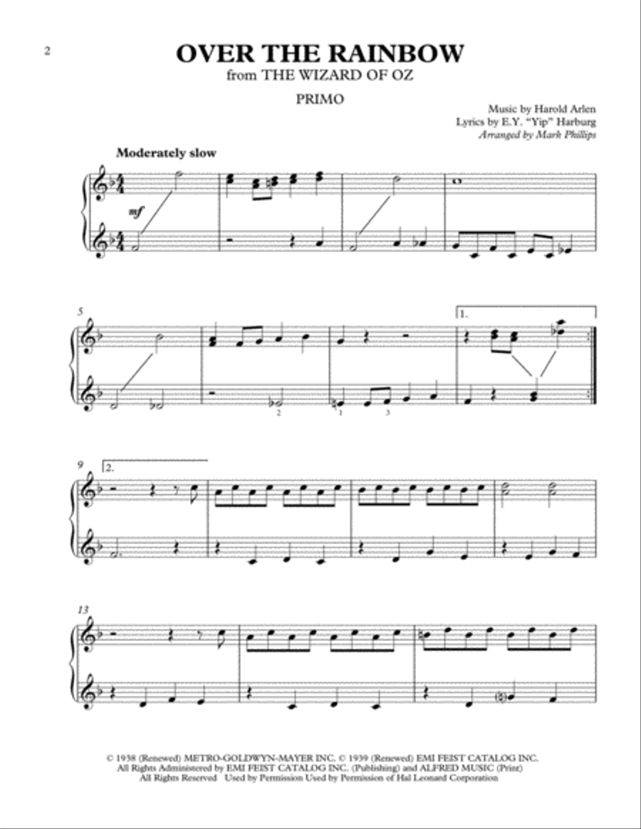 Over The Rainbow (from The Wizard Of Oz) Score and Parts scores gallery preview page 2