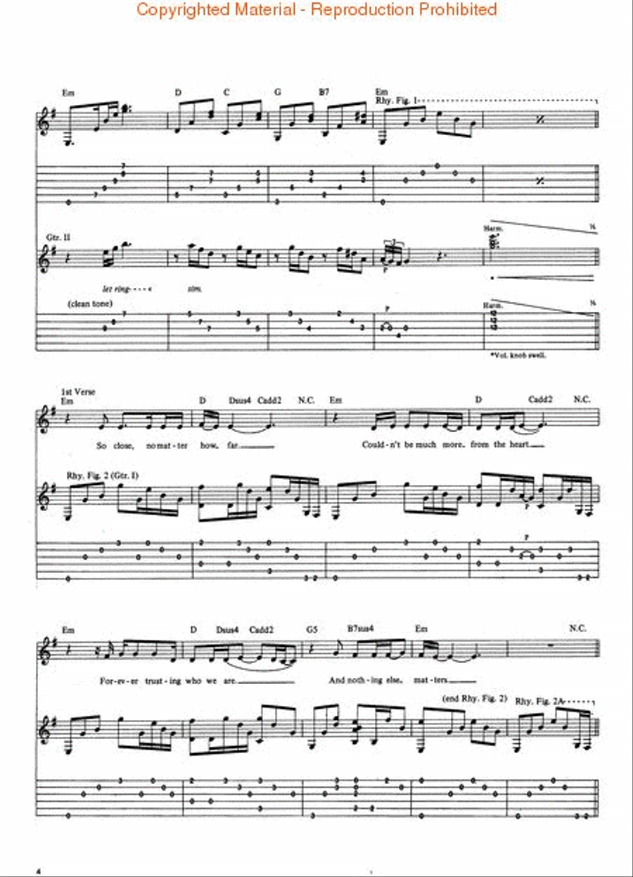 Nothing Else Matters Electric Guitar scores gallery preview page 3