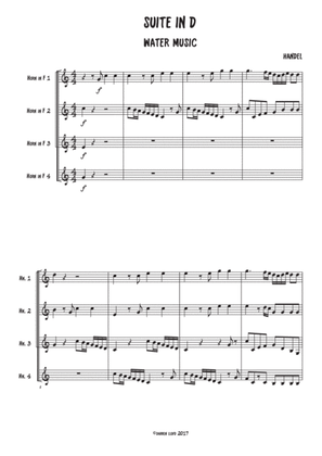 Handel's Water music 1st movement - French Horn quartet