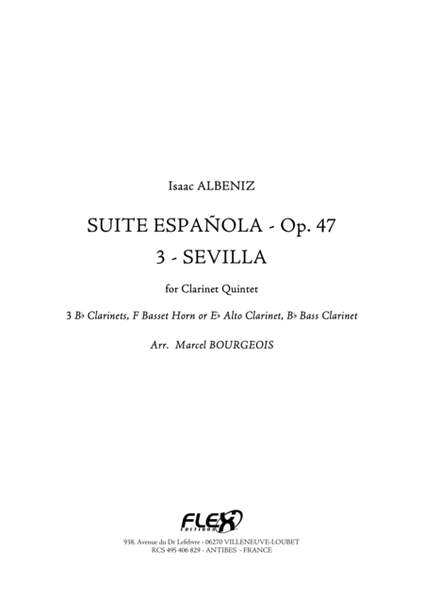 Suite Espanola, Opus 47 - 3: Sevilla (Sevillanas) image number null