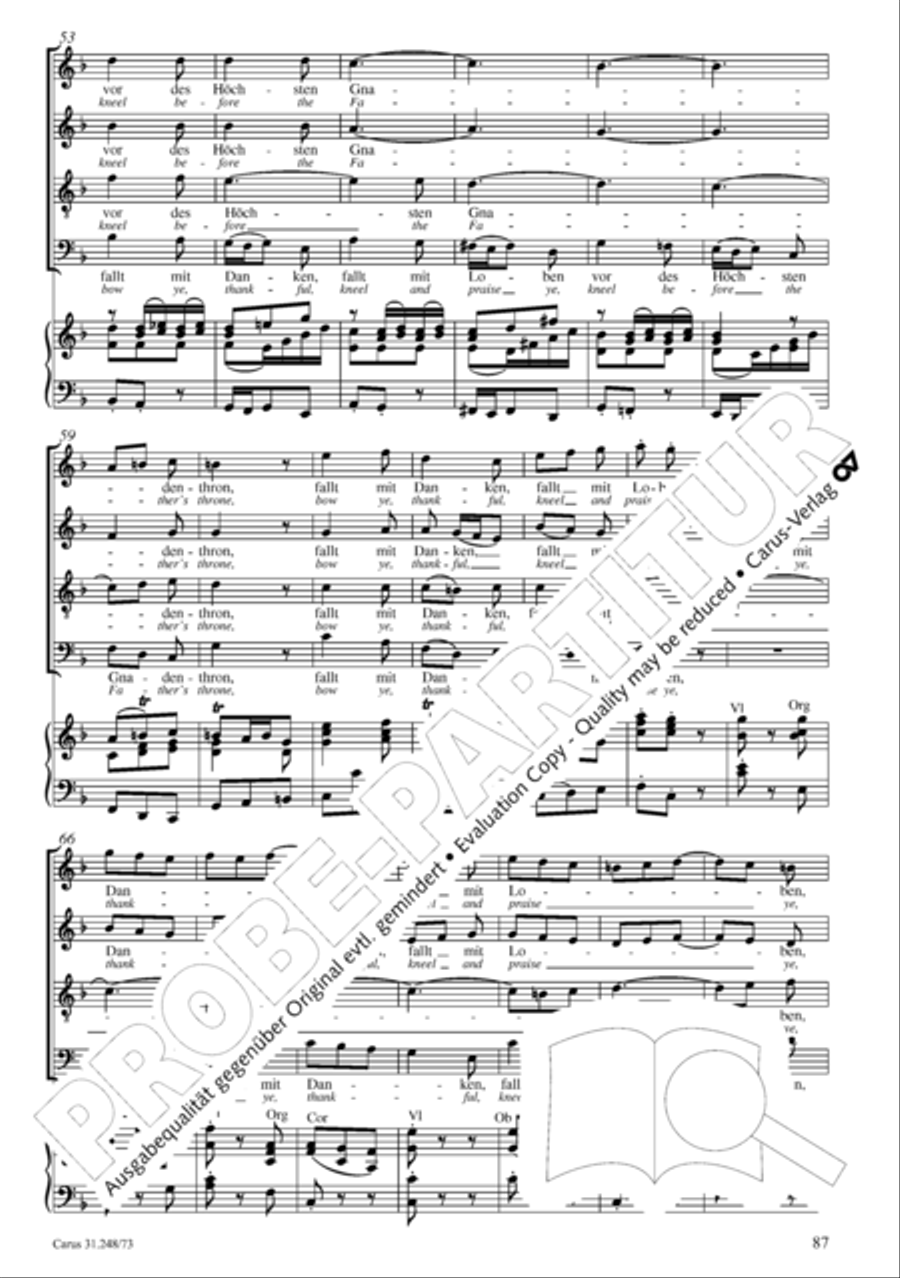 Christmas Oratorio (Weihnachtsoratorium, Teile IV-VI) 4-Part scores gallery preview page 8