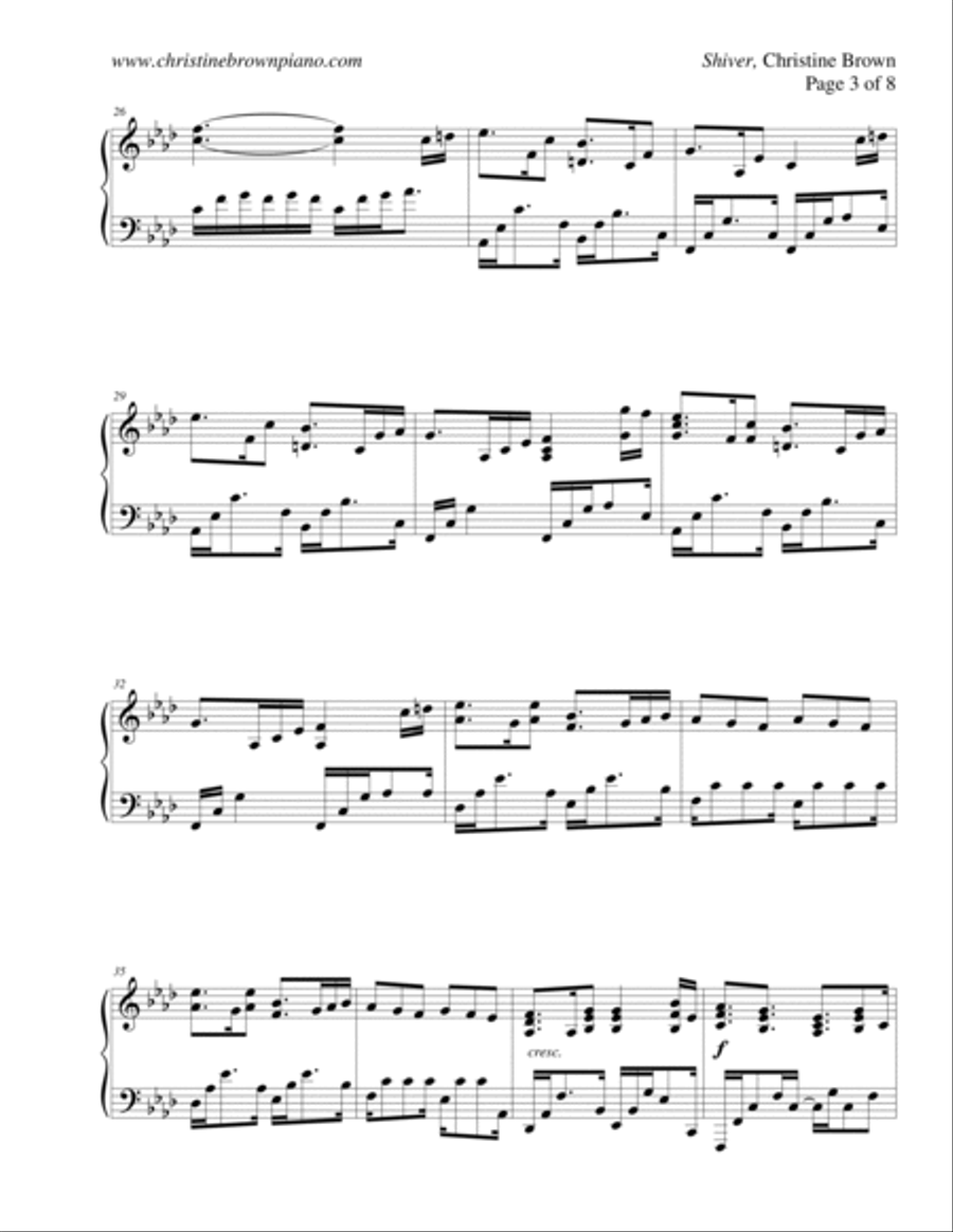 Shiver Piano Solo scores gallery preview page 4