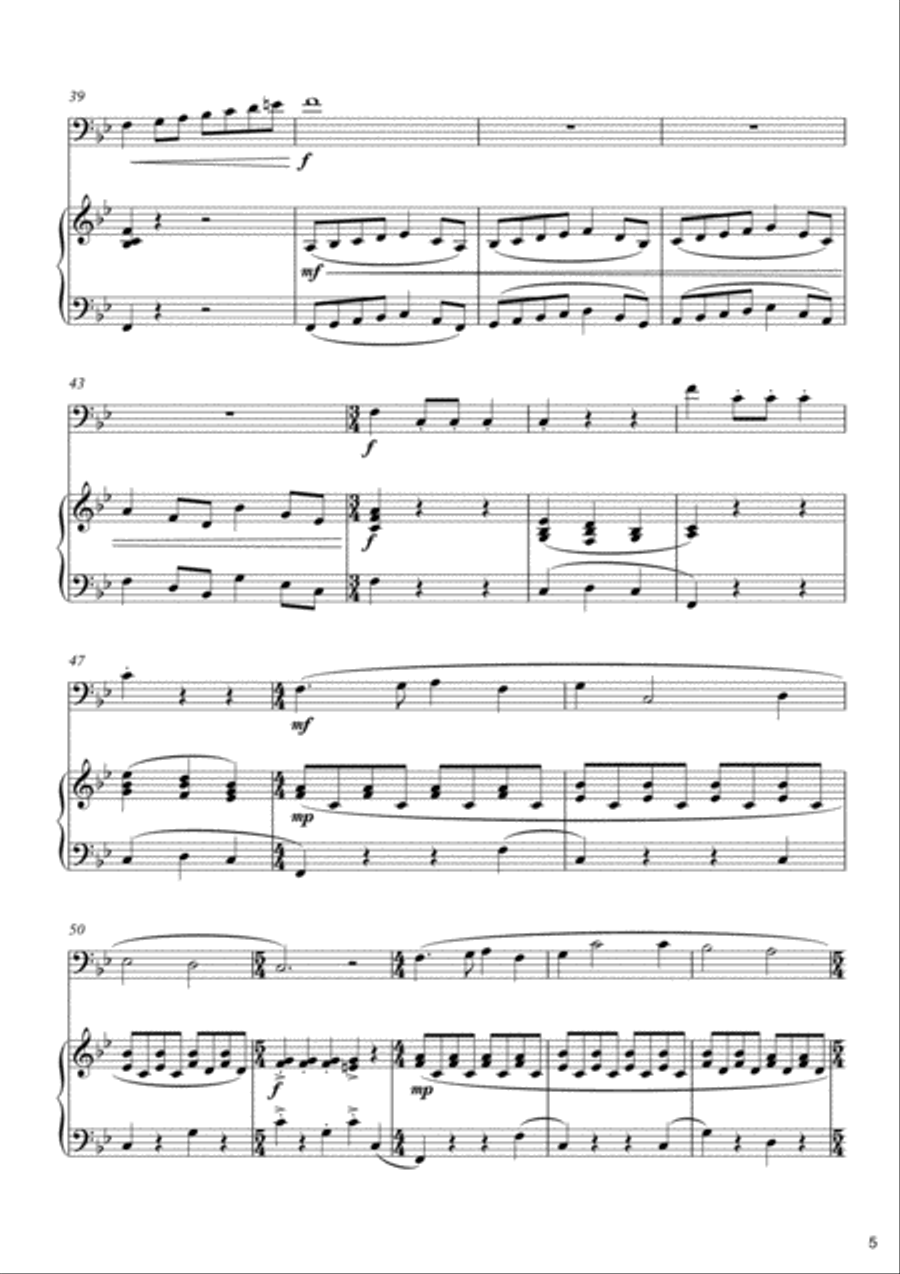 Corona Suite for Euphonium / Baritone and Piano (Simon Peberdy) Baritone Horn scores gallery preview page 5
