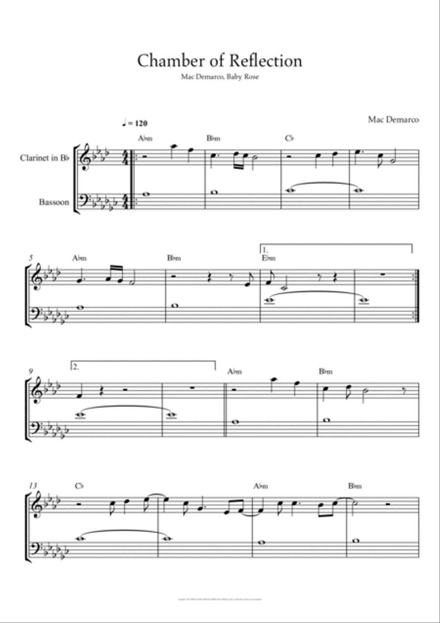 Chamber Of Reflection Woodwind Duet scores gallery preview page 2