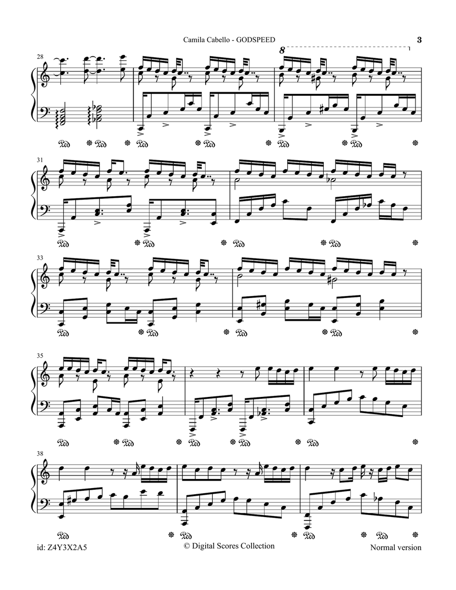 Godspeed Piano Solo scores gallery preview page 3