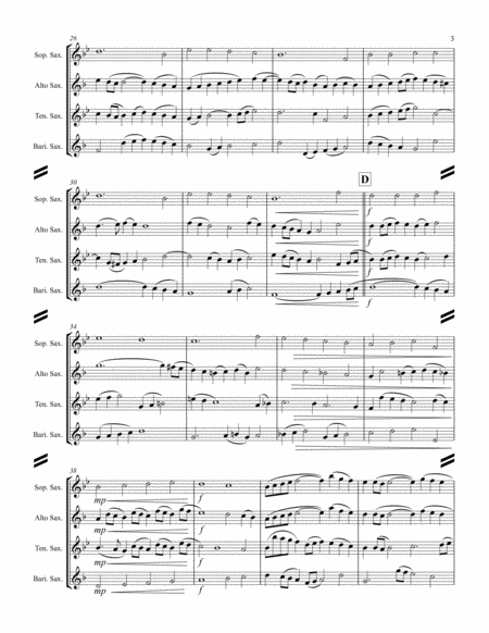 Williams - Rhosymedre (for Saxophone Quartet SATB) image number null