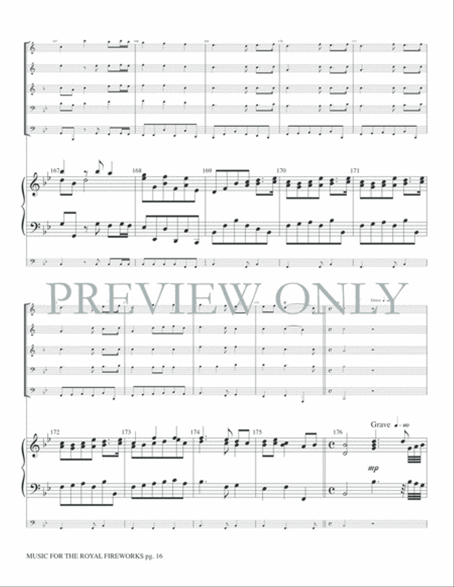 Music for the Royal Fireworks Brass Ensemble scores gallery preview page 18