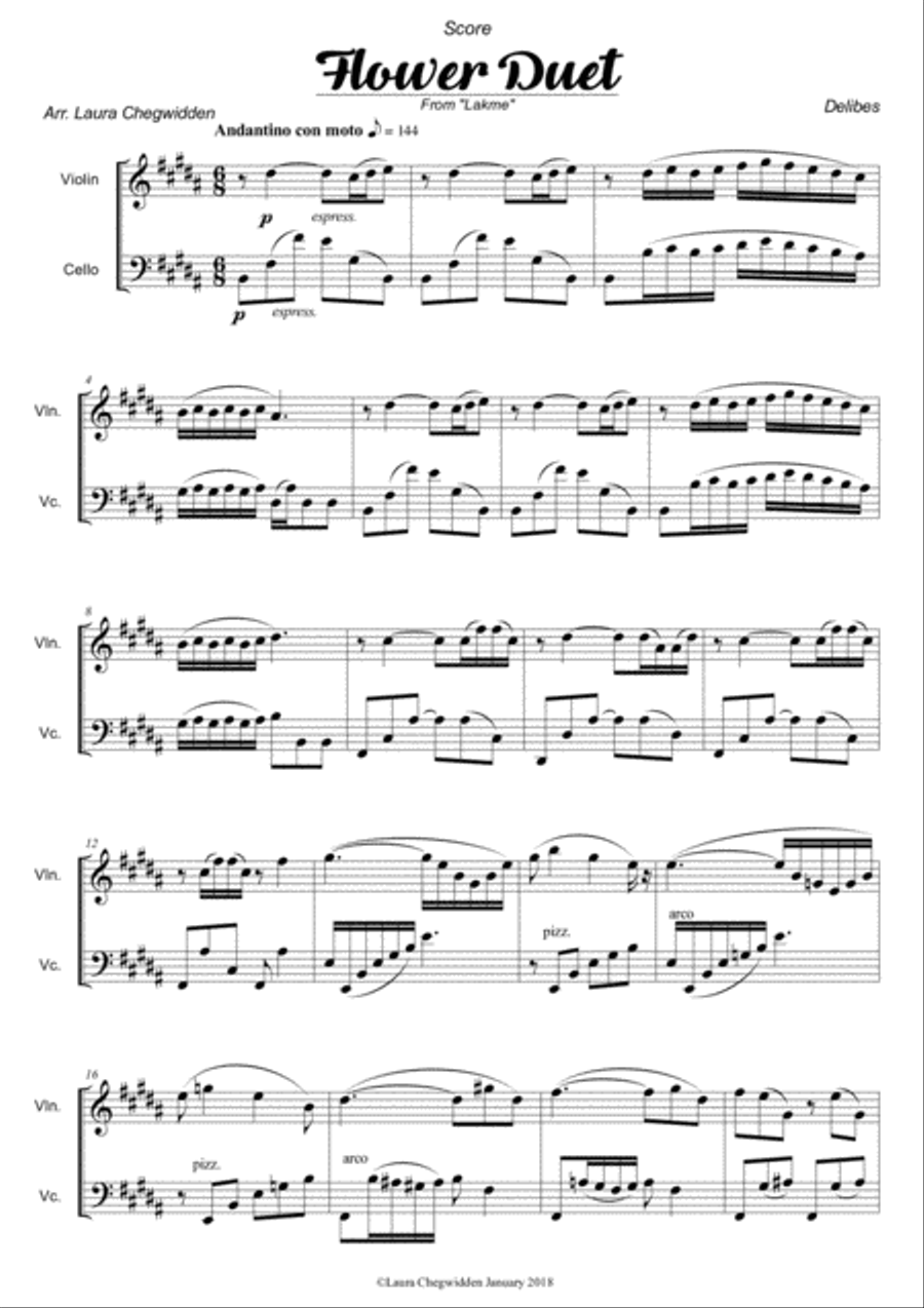 Flower Duet for String Duo String Duet scores gallery preview page 2