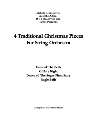 Book cover for 4 Traditional Christmas Pieces for String Orchestra