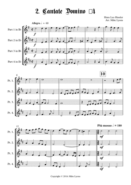 Cantate Domino - Cantiones Sacrae (Brass quartet) image number null
