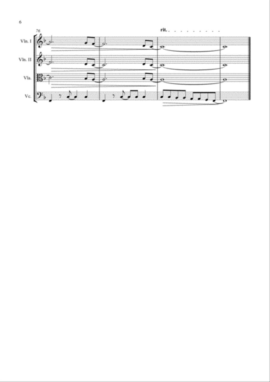 (Sittin' On) The Dock Of The Bay String Quartet scores gallery preview page 6