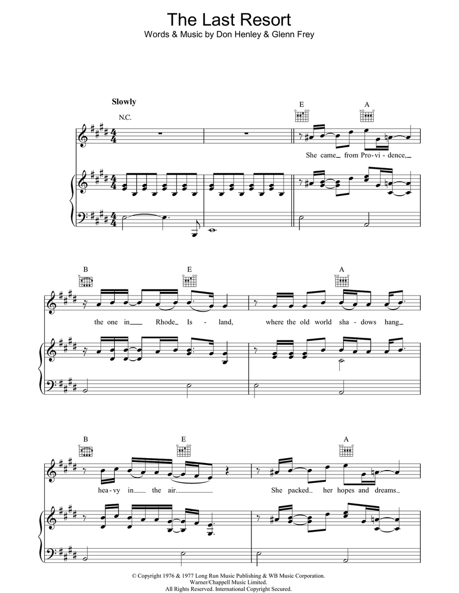 The Last Resort Guitar scores gallery preview page 1