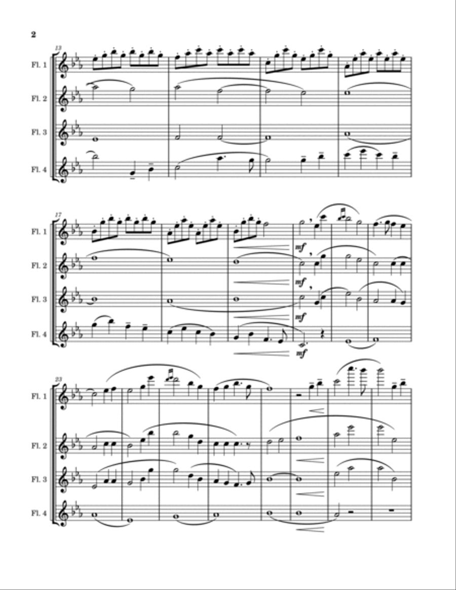 Oogway Ascends Woodwind Quartet scores gallery preview page 2