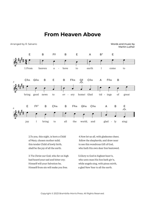 From Heaven Above (Key of E Major)