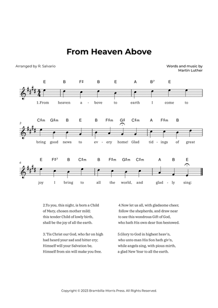 From Heaven Above (Key of E Major) image number null