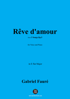 Book cover for G. Fauré-Rêve d'amour,in E flat Major,Op.5 No.2