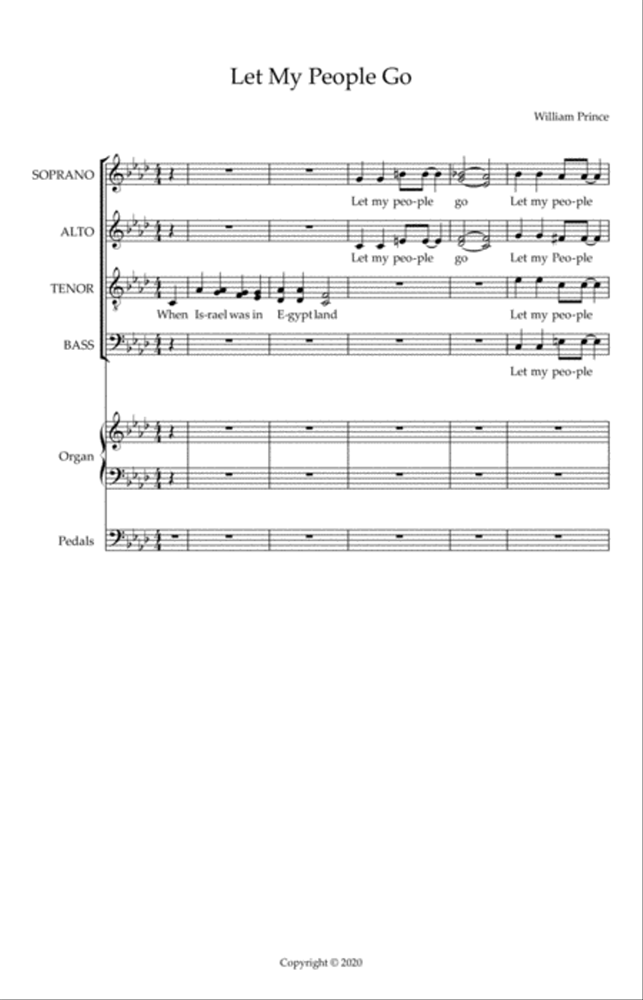Let My People Go 4-Part scores gallery preview page 2