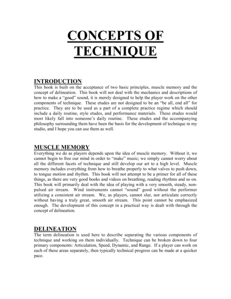 Concepts of Euphonium Tehnique
