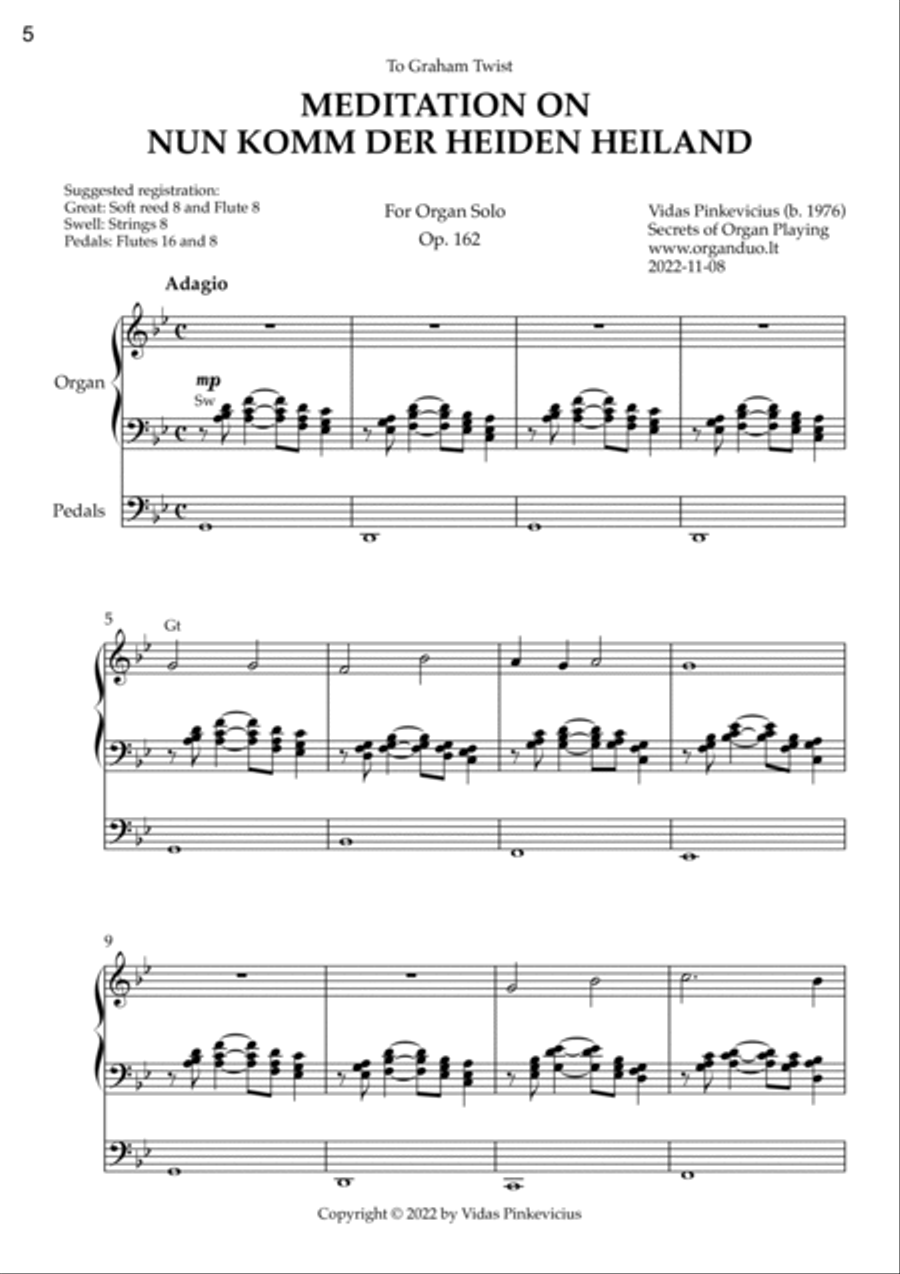 Advent and Christmas Organ Works, Vol. 1 by Vidas Pinkevicius Organ Solo scores gallery preview page 6