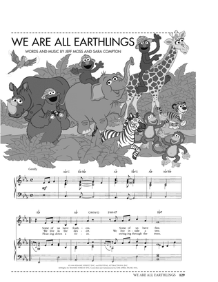 Book cover for We Are All Earthlings (from Sesame Street)