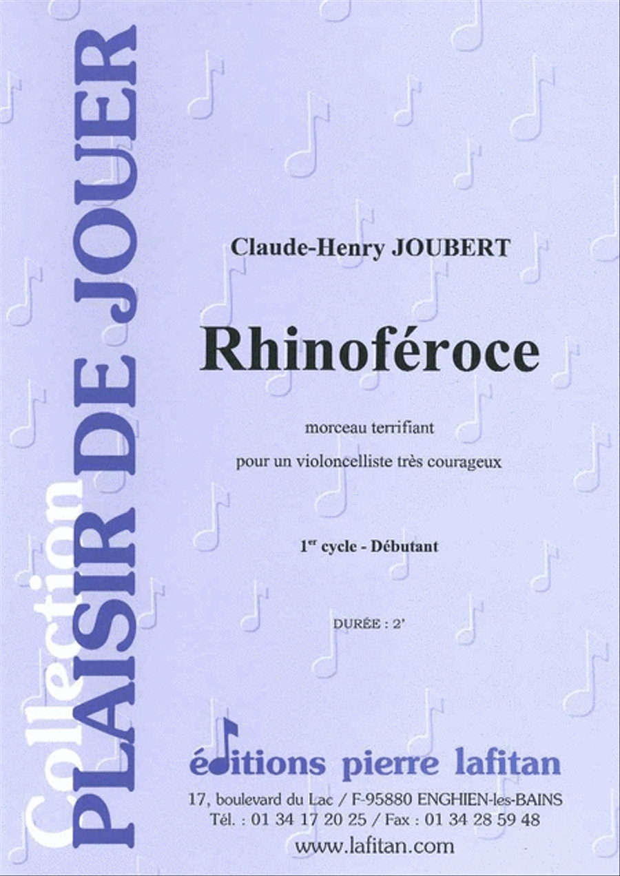 Rhinoféroce Piano Accompaniment scores gallery preview page 1