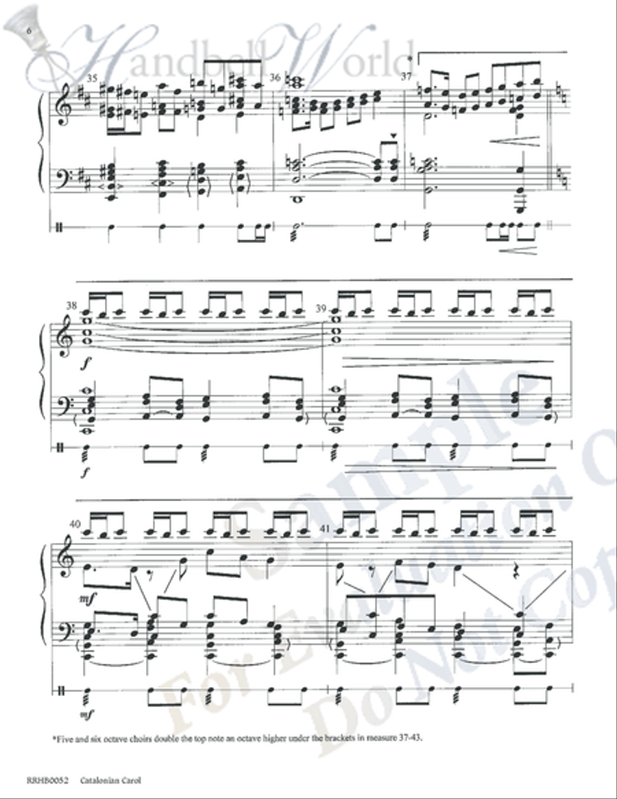 Catalonian Carol 5-Octaves scores gallery preview page 5