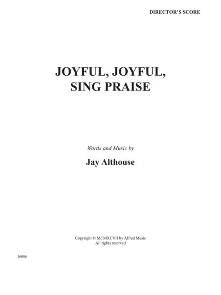 Joyful, Joyful, Sing Praise: Score