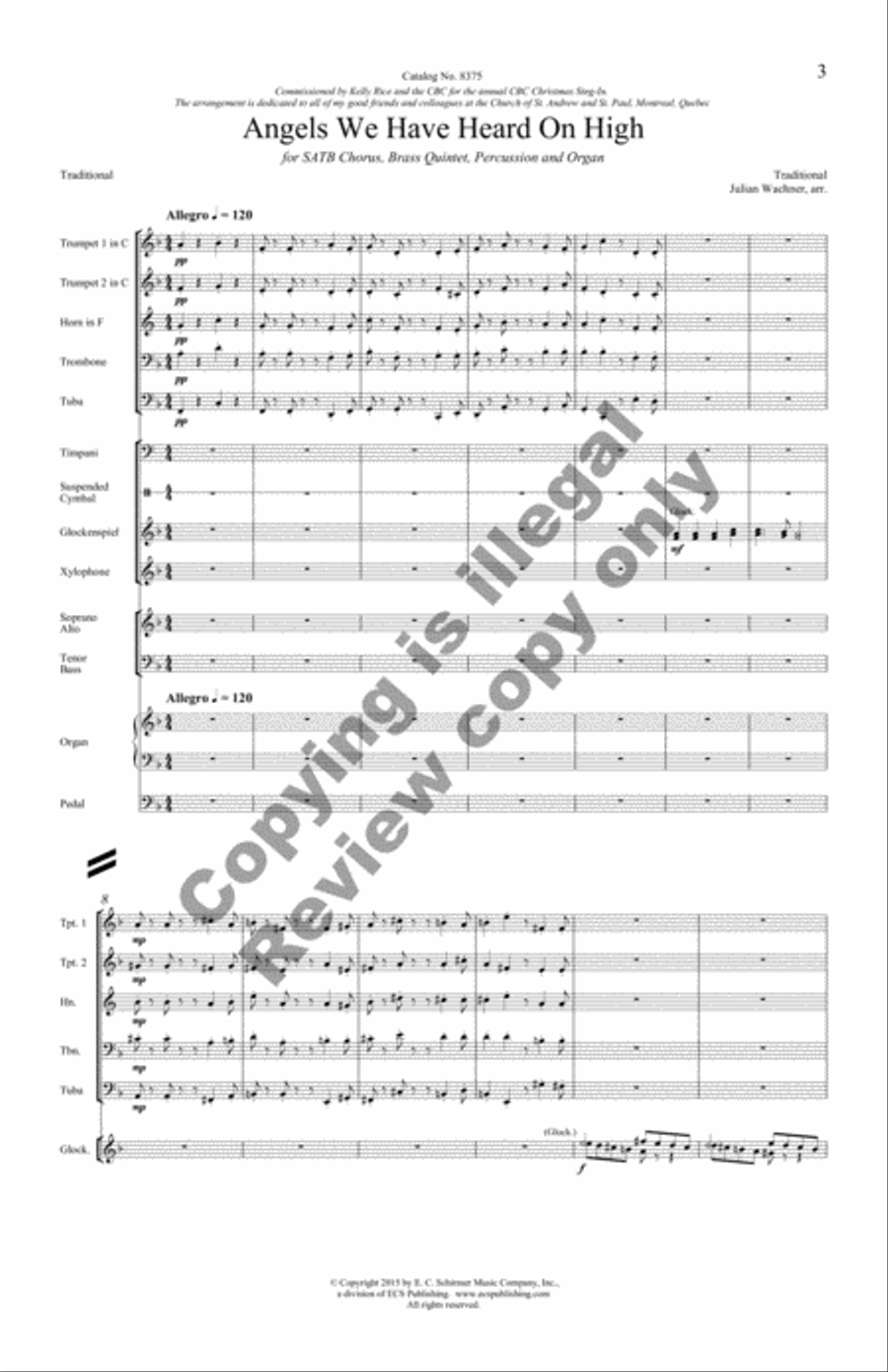 The Snow Lay On the Ground!: Nine Festive Carol Settings (Complete Compilation Full Score) Choir scores gallery preview page 11