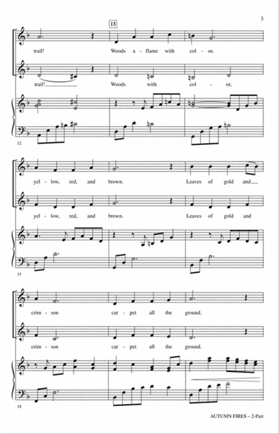 <br>Sheet music extract