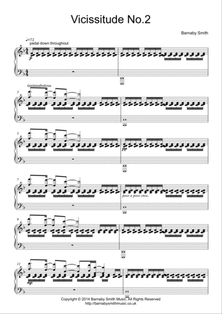 Vicissitude No 2 Piano Solo scores gallery preview page 1