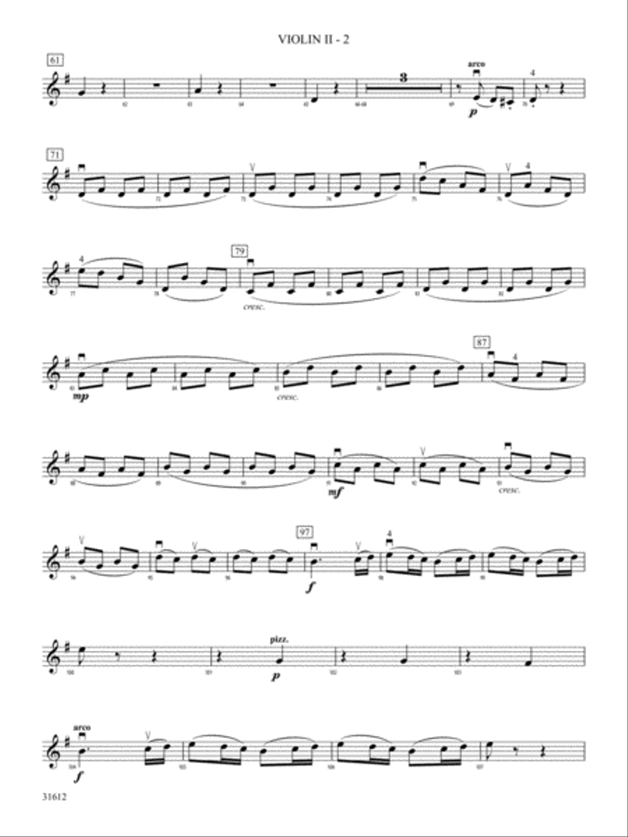 Pastoral Symphony (First Movement): 2nd Violin Full Orchestra scores gallery preview page 2