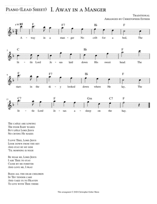 Away in a Manger for Piano (Lead Sheet)