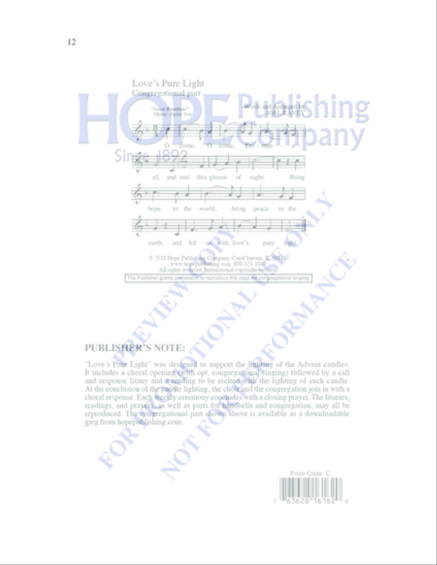 Love's Pure Light 3-Part scores gallery preview page 11