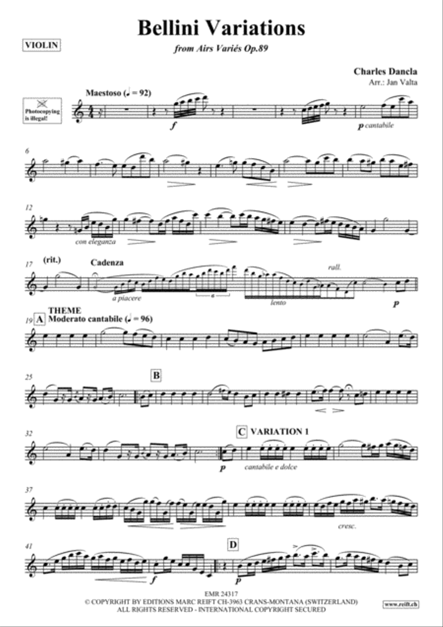 Bellini Variations Violin Solo scores gallery preview page 2