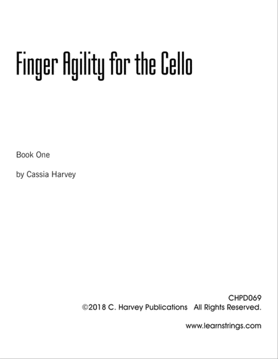 Finger Agility for the Cello, Book One