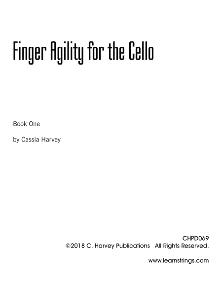 Finger Agility for the Cello, Book One