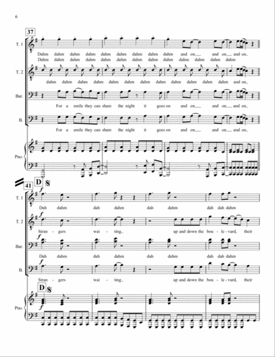 Don't Stop Believin' TTBB scores gallery preview page 6