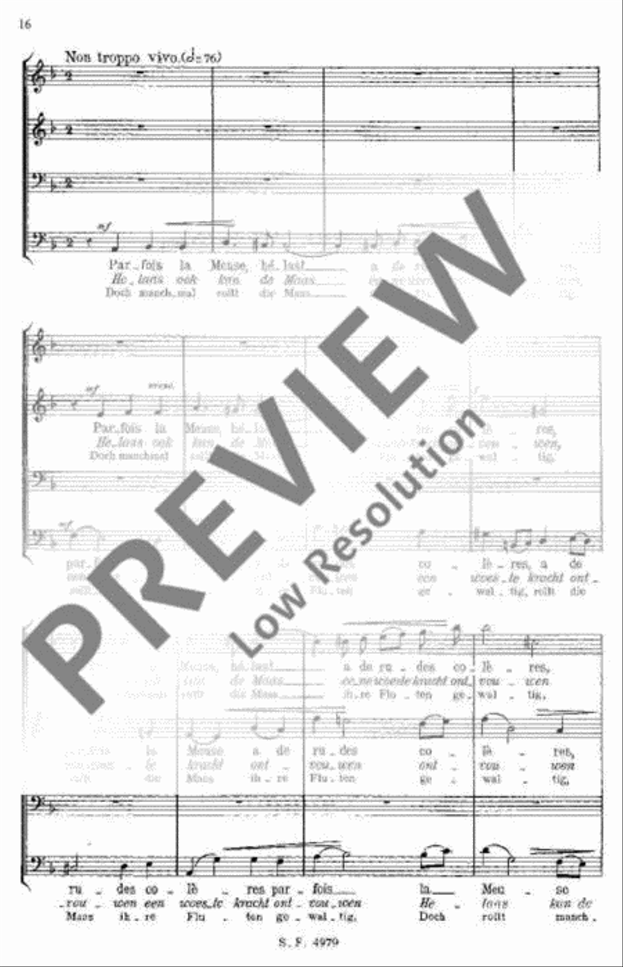 La Meuse La Meuse Men's Choir scores gallery preview page 17