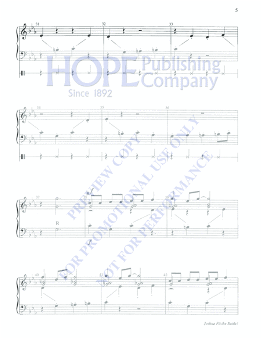 Joshua Fit the Battle! 2-Octaves scores gallery preview page 5