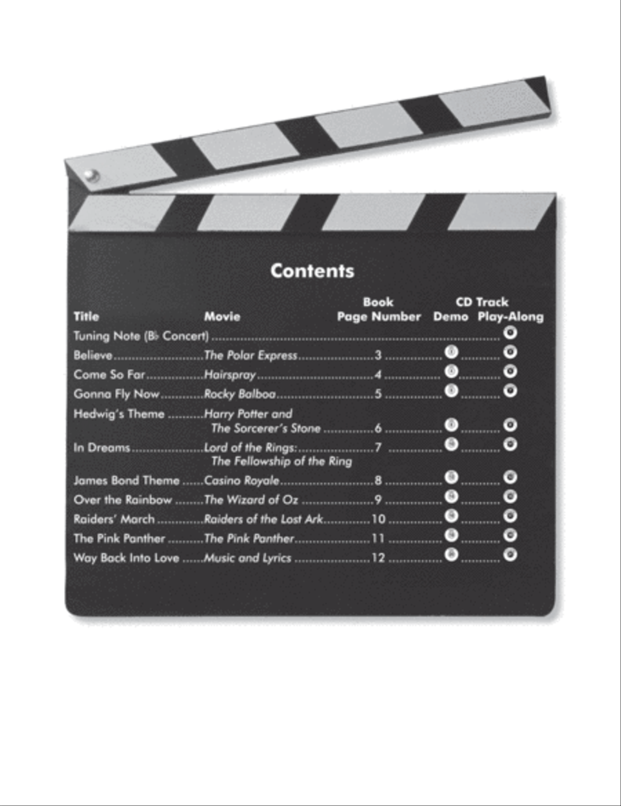 Easy Popular Movie Instrumental Solos Clarinet Solo scores gallery preview page 4