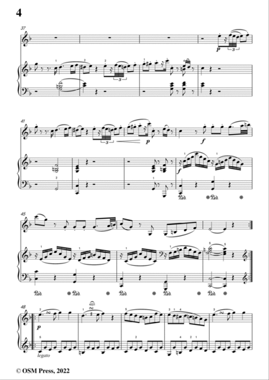 Mozart-Violin Sonata No.24,in F Major,K.376,for Violin&Piano Violin Solo scores gallery preview page 6