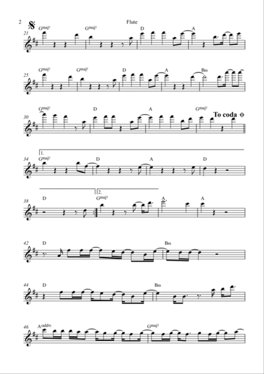 Love Someone Flute Solo scores gallery preview page 2