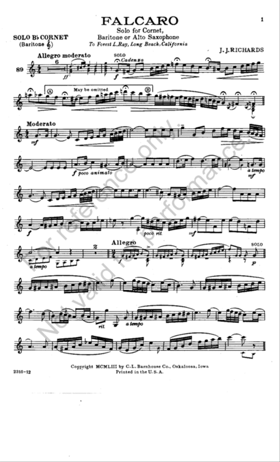 Falcaro Falcaro Trumpet Solo scores gallery preview page 2