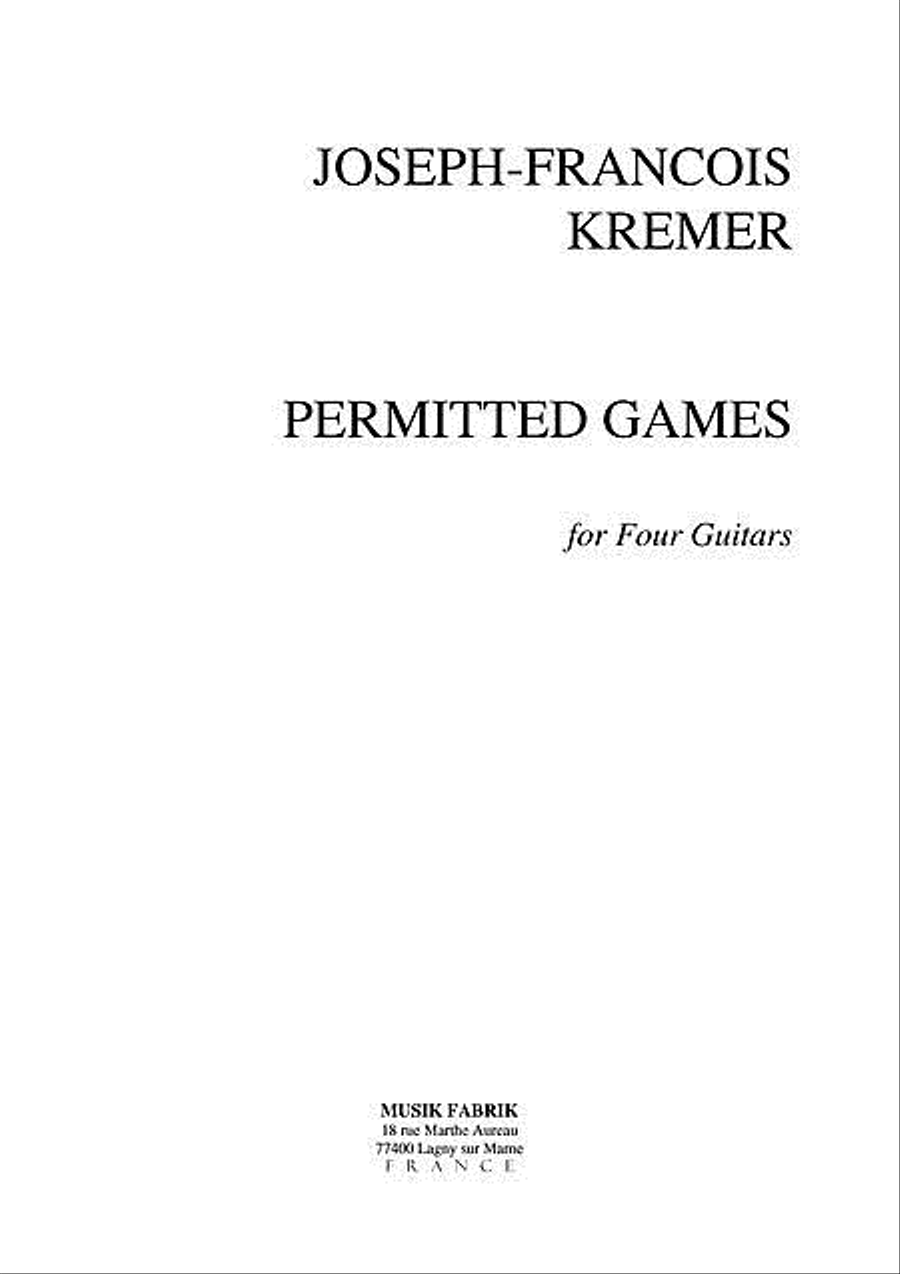 Permitted Games Guitar Ensemble scores gallery preview page 1