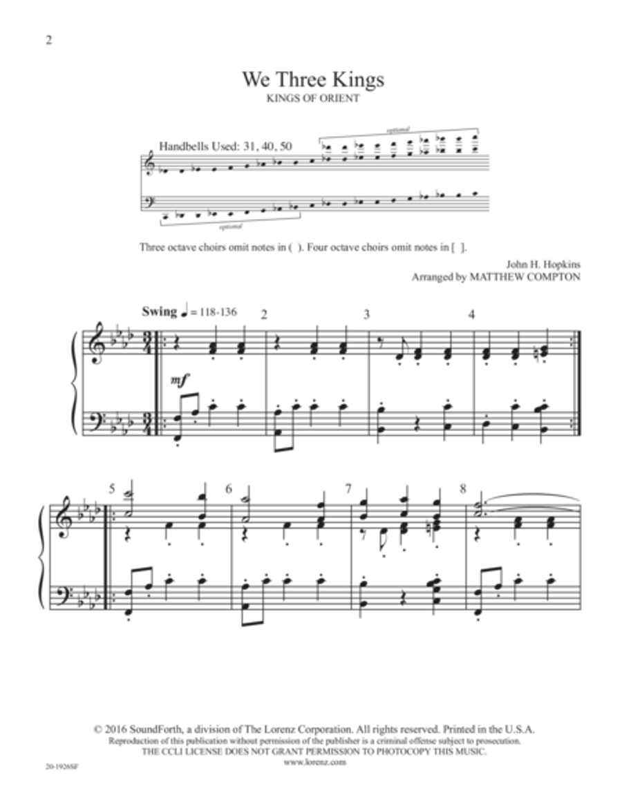 We Three Kings 5-Octaves scores gallery preview page 2