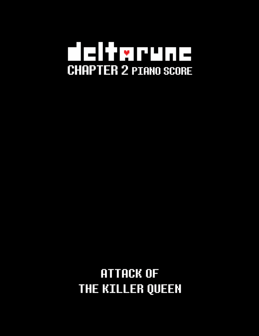 Attack of the Killer Queen (DELTARUNE Chapter 2 - Piano Sheet Music) Easy Piano scores gallery preview page 1