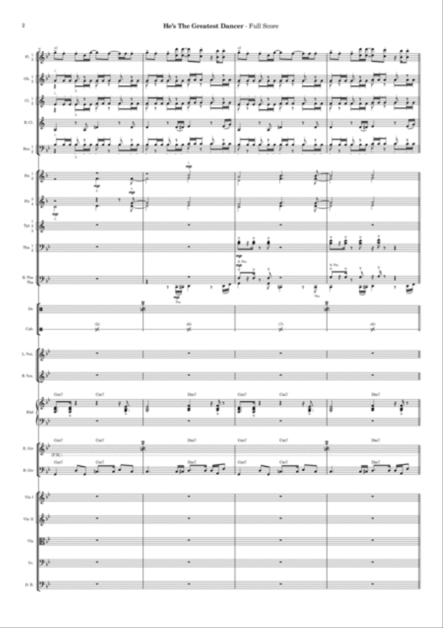 He's The Greatest Dancer He's The Greatest Dancer Full Orchestra scores gallery preview page 2
