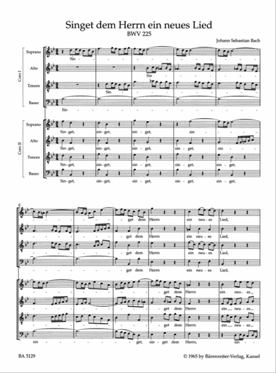 Singet dem Herrn ein neues Lied, BWV 225 4-Part scores gallery preview page 2