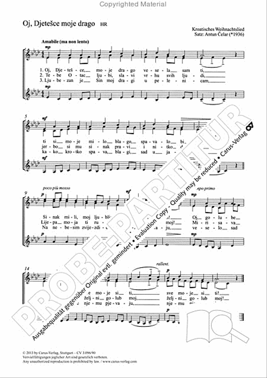 Oj, Djetesce moje drago SSA scores gallery preview page 2